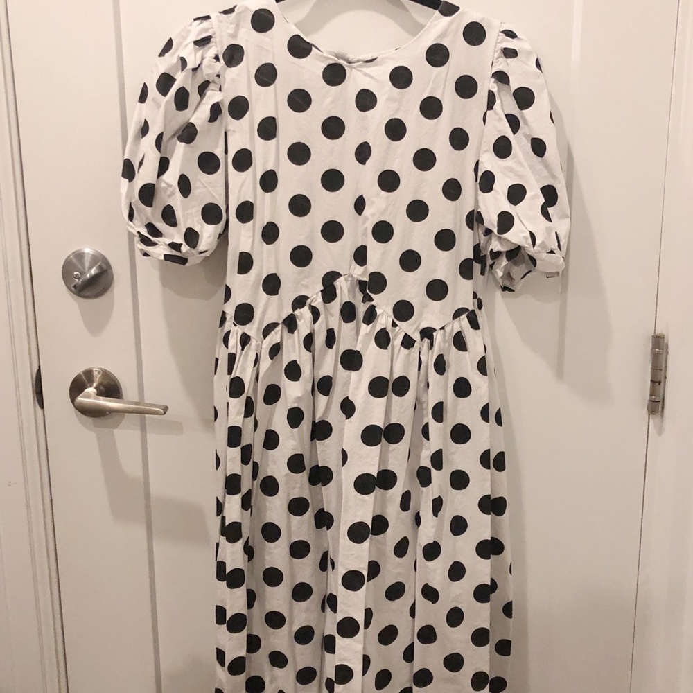 Polkadot puff sleeve summer dress - Picture 5 of 6